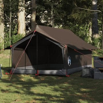 Vidaxl vidaXL 2-osebeni rjav vodoodporen kamping šotor