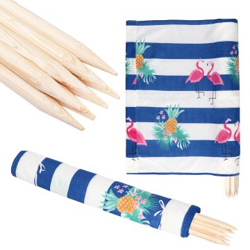 WOWO Zaslon za plažo s 6-metrskimi črtami, flamingi, ananas