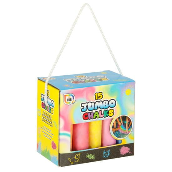 WOWO Jumbo grobe ploščice iz krede 15 kos.
