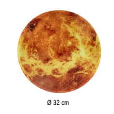 WOWO Stenska ura Planet Mars z LED zaslonom 32 cm oranžna
