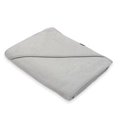 NEW BABY Otroška frotirna brisača s kapuco BASIC 100x100 siva