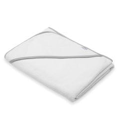 NEW BABY Otroška frotirna brisača s kapuco BASIC 100x100 belo-siva