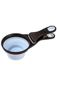 Zolux Merilna skodelica za hrano SILIKONSKA s sponko, modra M