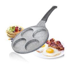 Banquet Ponev za palačinke 26 cm, 4 palačinke, nelepljiva površina GRANITE Grey