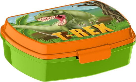 Stor ŠKATLA ZA PRIGRIZEK DINOZAVER 17,1X13,7X5,5 CM, PLASTIKA