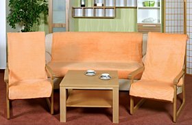 Komplet Korall micro 3+1+1 - 1 kos 150x200, 2 kosa 65x150 cm