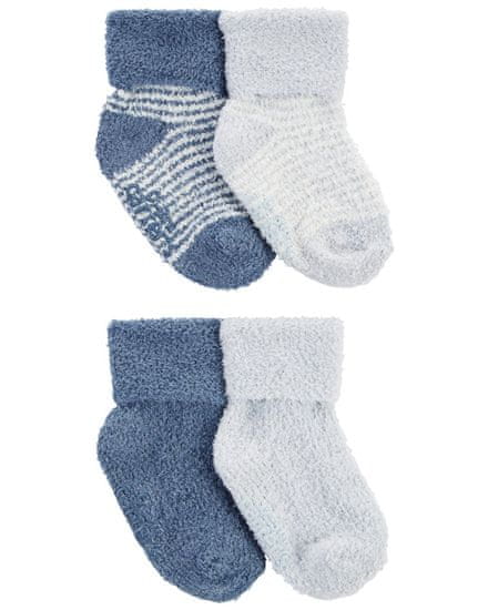 CARTER'S Nogavice Modri deček LBB 4 kosi, NB/velikost 56