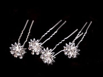 Strass cvet Ø18 mm - kristal (12 kosov)