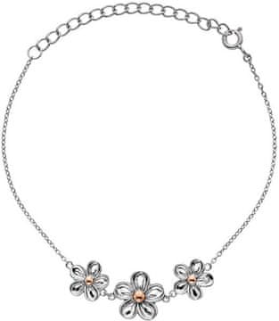 Hot Diamonds Srebrna zapestnica z rožami Ne pozabi me DL596