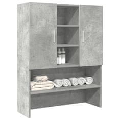 shumee vidaXL Omara za pralni stroj betonsko siva 70,5x25,5x90 cm