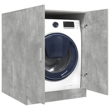 shumee vidaXL omara za pralni stroj betonsko siva 70,5x71,5x91,5 cm