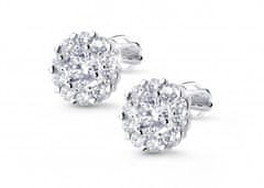 Cutie Jewellery Čudoviti uhani iz belega zlata s cirkoni Z8040-30-10-X-2