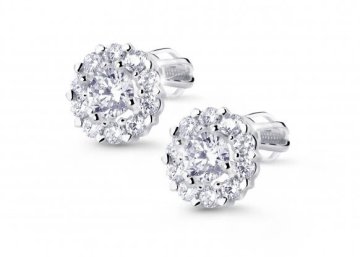 Cutie Jewellery Čudoviti uhani iz belega zlata s cirkoni Z8040-30-10-X-2