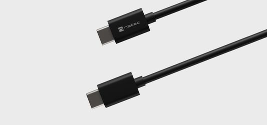 Natec Prati kabel USB-C, 100 W, 100 cm, univerzalni, črn