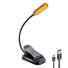 slomart Mini brezžična luč Glocusent GLCSNTBL101B s sponko, USB-C, črna