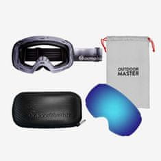 Outdoor master Outdoor Master Smučarska Očala Pro Snow + prozorna leča, Black/Grey frame with Blue lens