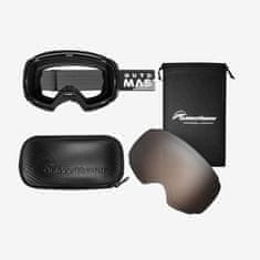Outdoor master Smučarska Očala Pro Snow + rumena leča, Black/Grey frame GreyOrange lens