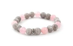 Zapestnica iz perl iz žada in rožnatega zlata MINK18/17