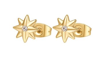 Brosway Pozlačeni zvezdni uhani s kristali čakre BHKE046