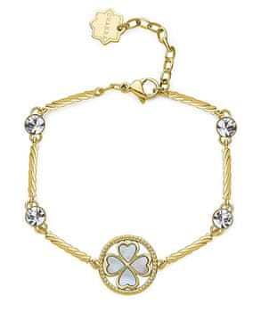 Brosway Decentna pozlačena zapestnica Štiriperesna deteljica BHKB152