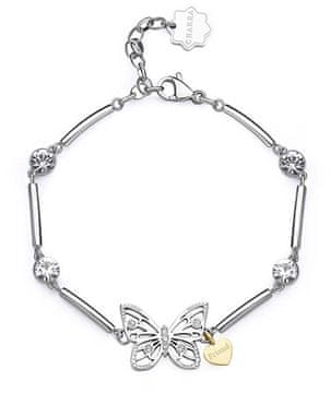 Brosway Očarljiva dvobarvna zapestnica s kristali Butterfly Chakra BHKB170