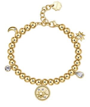 Brosway Pozlačena kroglasta zapestnica z obeski Chakra BHKB159