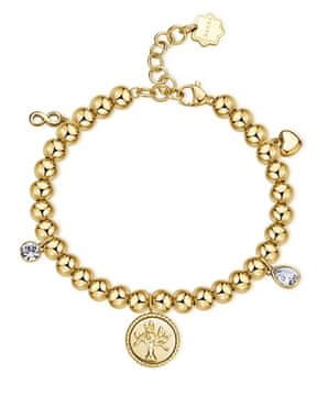 Brosway Pozlačena kroglasta zapestnica z obeski Chakra BHKB160