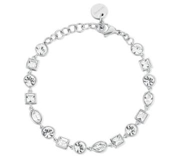 Brosway Luksuzna jeklena zapestnica s prozornimi kristali Symphonia BYM168