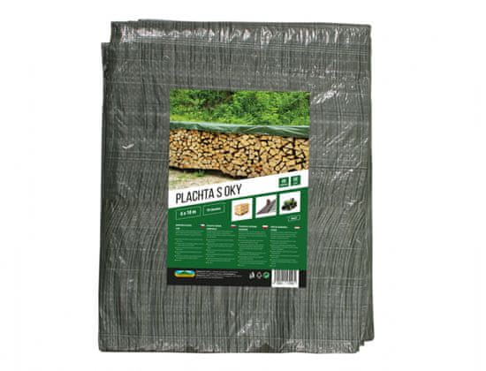 Zelena laminirana ponjava 6x10m 55g