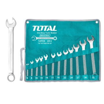 Total One-Stop Tools 12-delni komplet kombiniranih ključev 22122, 6/8/10/12/14/17/19/22/24/27/30/32 INDUSTRIAL (THT1022122)