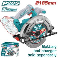 Total Akumulatorska krožna žaga 4800rpm/185mm/P20S/IND (TSLI1851)