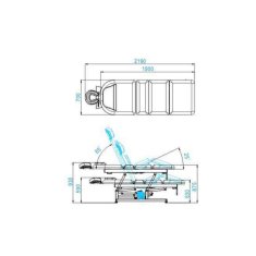 Eprim Električna masažna ležalnica Azzurro 693A, 1 motor, bela
