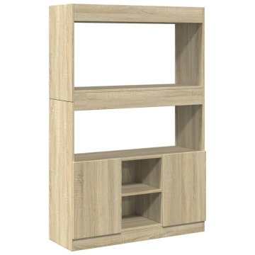 Vidaxl Visoka omara sonoma hrast 92x33x140 cm inženirski les