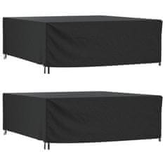 shumee vidaXL Pokrivalo za vrtno pohištvo 2 kosa črno 260x260x90 cm 420D