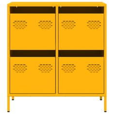 Vidaxl Komoda gorčično rumena 68x39x73,5 cm hladno valjano jeklo