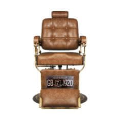 Eprim Gabbiano Boss Old Leather frizerski stol, svetlo rjava