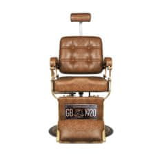 Eprim Gabbiano Boss Old Leather frizerski stol, svetlo rjava