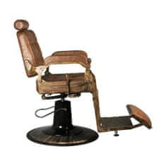 Eprim Gabbiano Boss Old Leather frizerski stol, svetlo rjava