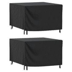 shumee vidaXL Pokrivalo za vrtno pohištvo 2 kosa črno 113x113x73 cm 420D