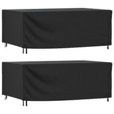shumee vidaXL Pokrivalo za vrtno pohištvo 2 kosa črno 240x140x90 cm 420D