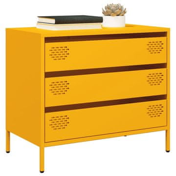 Vidaxl vidaXL Omarica gorčična 68x39x58,5 cm hladno valjano jeklo