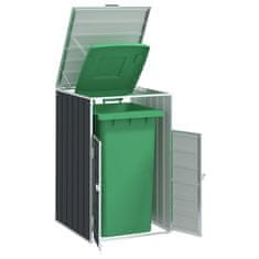 shumee vidaXL Lopa za smetnjak za 1 smetnjak antracitna 72x81x115 cm jeklo
