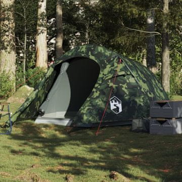 Vidaxl vidaXL kamping šotor za 3 osebe, kamuflažni, vodoodporen