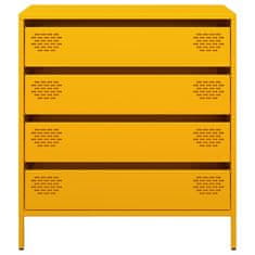 Vidaxl Komoda gorčično rumena 68x39x73,5 cm hladno valjano jeklo