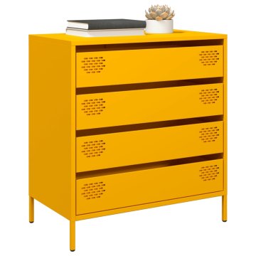 Vidaxl vidaXL Omarica gorčična 68x39x73,5 cm hladno valjano jeklo