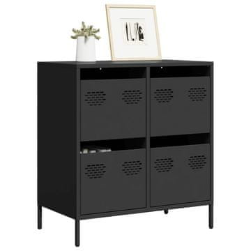 Vidaxl vidaXL Omarica črna 68x39x73,5 cm hladno valjano jeklo