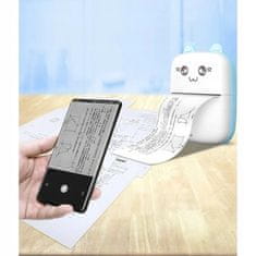 Kruzzel 12v1 komplet mini prenosni aku. foto termični tiskalnik bluetooth moder mucek