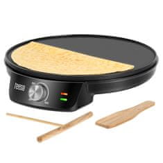 Teesa 1200W pekač za peko palačink in tortilj 30cm črn