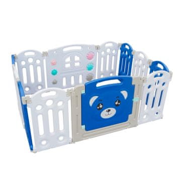 Aga4Kids Otroška plastična ograja 120x180x64 cm Modra