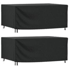 shumee vidaXL Pokrivalo za vrtno pohištvo 2 kosa črno 225x143x90 cm 420D